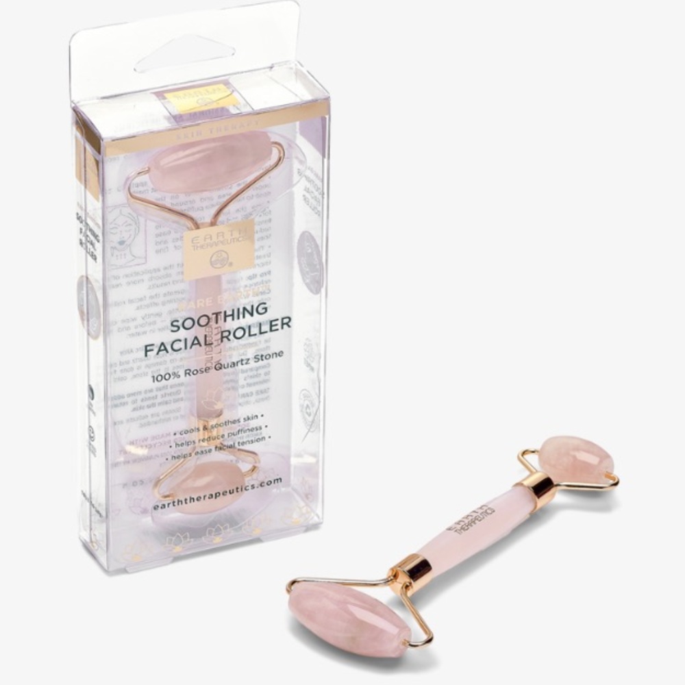 Soothing Facial Roller Rose Quartz Stone by Earth Therapeutics, Sealed Pkg, NWT